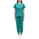 thumbnail image 1 of Conjunto de uniforme médico para mujer, ropa de trabajo de enfermera, traje de manga corta con múltiples bolsillos, pantalones deportivos para Verde, 1 of 5
