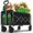 Black-2025, variant on Foldable Collapsible Wagon Cart with Wheels for Beach Camp Sports Garden, Lightweight Portable with 2 Cup Holders, Black, 360 LBS Capacity