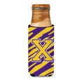 thumbnail image 3 of Carolines Treasures CJ1022-XMUK Tiger Stripe - Purple Gold Monogram Letter X Michelob Ultra s For Slim Cans, 3 of 3