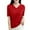 32#Red, variant on BRDFRL Women Summer Knit Shirt Blouse V Neck Short Sleeve Pullover Sweater Tops Royal Blue XL