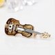 thumbnail image 3 of Violin Brooch Fashion Musical Instrument Alloy Brooch Mini Violin Vintage Exquisite Breastpin Miniature GiftBrown, 3 of 4