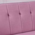 thumbnail image 3 of 72.5" Convertible Sofa Bed, Adjustable Velvet Sofa Bed - Velvet Folding Lounge Recliner - Reversible Daybed - Ideal for Bedroom with Two Pillows and Center Leg, 3 of 5
