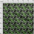 thumbnail image 3 of oneOone Polyester Spandex Green Fabric Tropical Abstract Leaf With Animal Dress Material Fabric Print Fabric By The Yard 56 Inch Wide, 3 of 4
