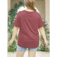 thumbnail image 3 of XCHQRTI Good Vibes Womens Graphic Shirt Inspirational Plus Size Tees Short Sleeve Summer Casual Tops, 3 of 7