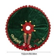 thumbnail image 3 of EWASWON Christmas 5ft Green Cloth Christmas Tree Skirt - Reusable, Easy Install, High Quality for Home & Hotel Holiday Decor, 3 of 6