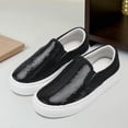 thumbnail image 2 of Unisex Adult Glitter Slip-On Shoes Fashion Low Top Sparkly Sneakers Casual Shiny Sequin Tennis Walking Shoes, 2 of 7
