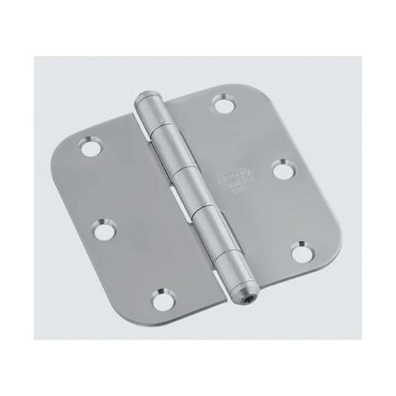 National Hardware N225-961 Stainless Steel Hinge, Round Corners, 5/8 x 3-1/2 In. - Quantity 3