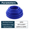 thumbnail image 4 of Unique Bargains Silicone Vacuum Tubing Hose Automotive Vacuum Line 33Ft 5/8" 16mm ID 3mm Thickness 1 Pc High Temperature 130PSI Max Pressure for Air and Water, 4 of 6