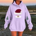 thumbnail image 2 of Caixia Xmas Hooded Sweatshirt with Seasonal Lettering with Cozy Everyday Comfort for Holiday Wear a Welcome Addition to Holiday Looks, 2 of 5