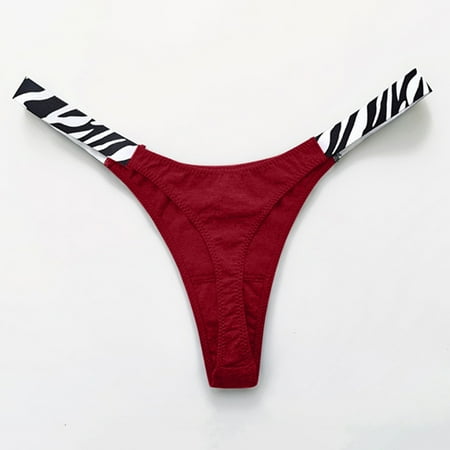 

Bessbest New Year Womens Thong Panties Solid Color Comfortable Low Waist Panties