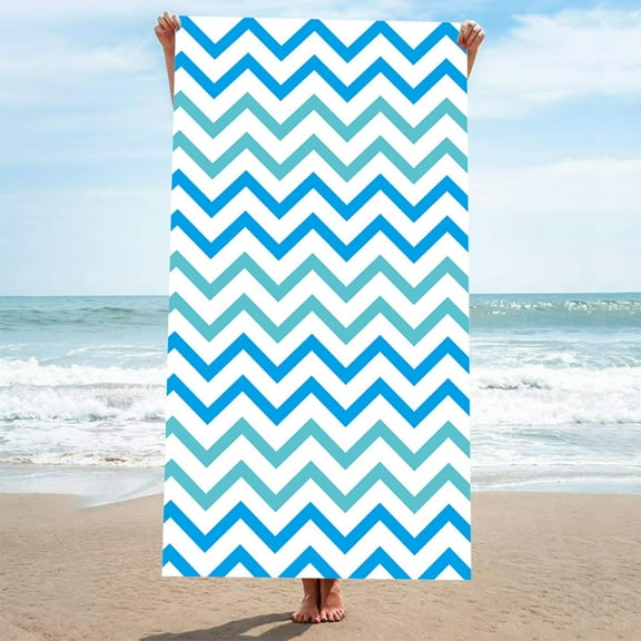 yulier Stripe Beach Towel Oversized Absorbent Quick Dry Sand Free Beach Towel Lightweight Microfiber Pool Towel Swimming Towel Bath Towel Travel Towel for Women Men, 60" x 30"