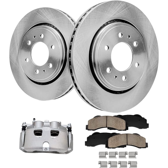Detroit Axle - Front Brake Kit for 2010-2011 Ford F-150, 2010-2021 Expedition Lincoln Navigator, Brake Rotors Ceramic Brake Pads Brake Caliper Replacement