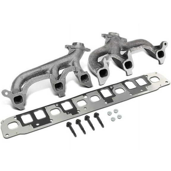 Exhaust Manifold Kit 2 - Compatible with 2000 - 2006 Jeep Wrangler 4.0L 6-Cylinder 2001 2002 2003 2004 2005