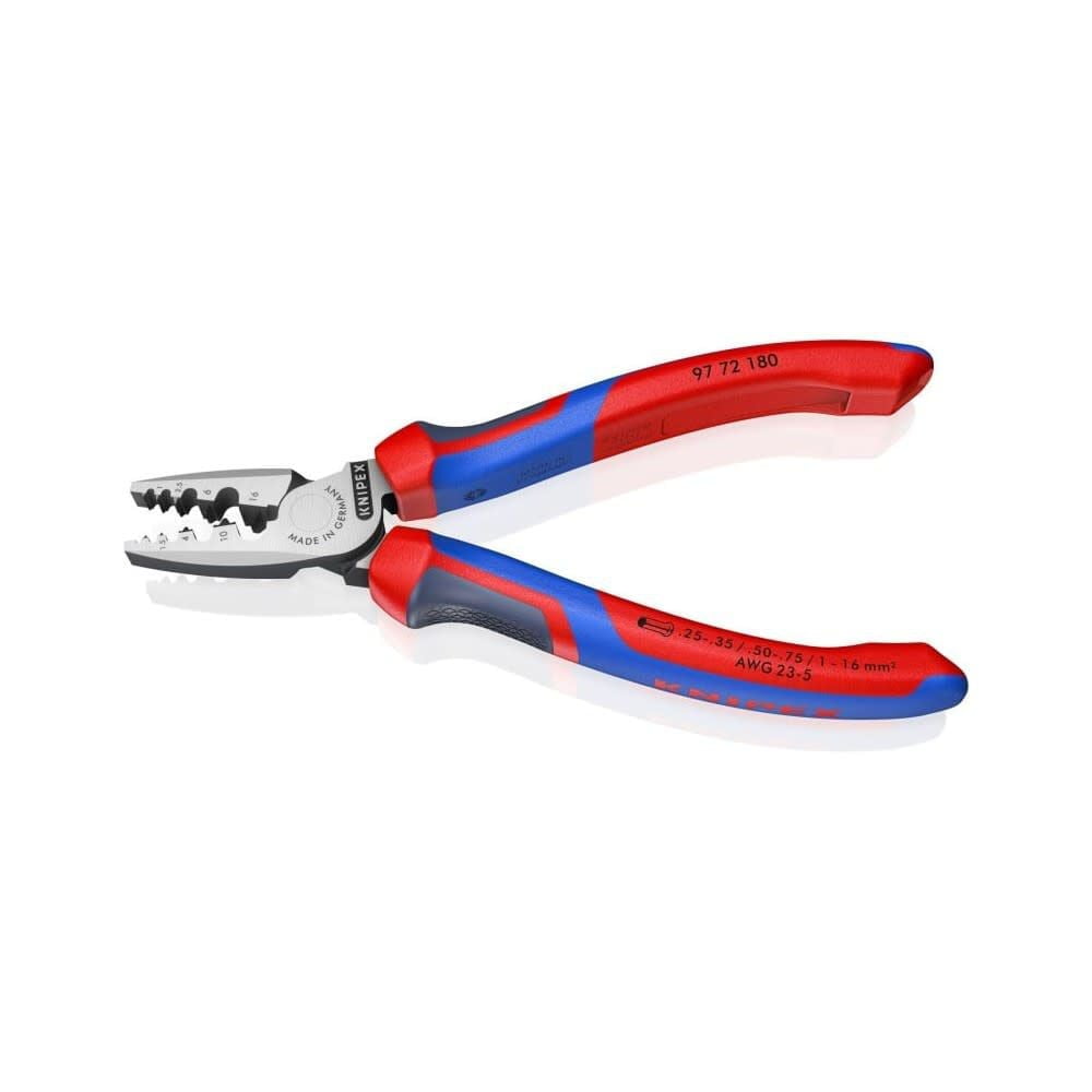 Knipex 7 1/4" Crimping Pliers for Wire Ferrules