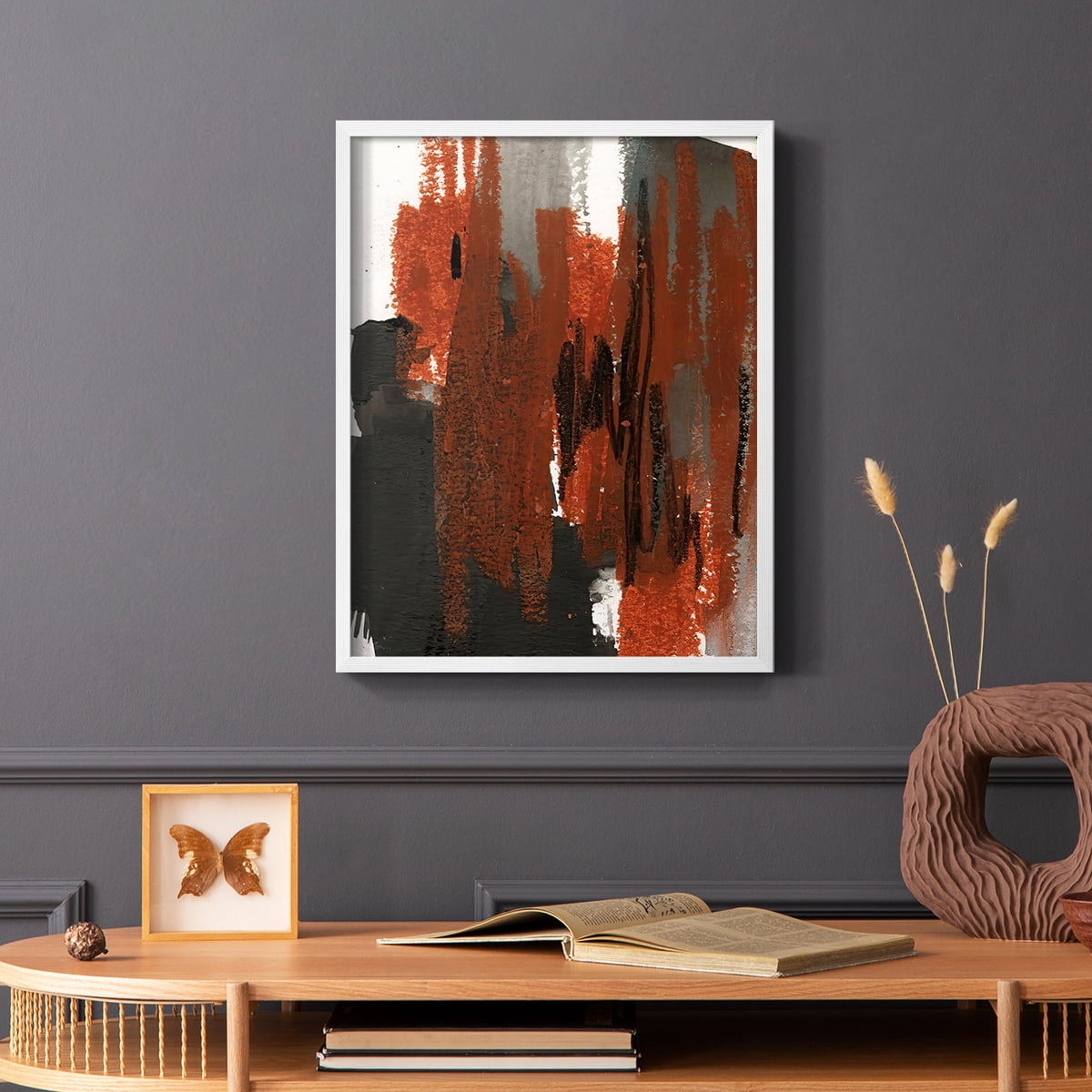 Loft Pastel VI Framed Print in White Solid Wood Framed Print No Nail Hanging