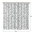 thumbnail image 5 of Black and White Halloween Ghosts Shower Curtain 72"x72" ,Bathroom Decorative Shower Curtains Set with 12 Hooks,Modern Waterproof Washable Shower Curtain, 5 of 6