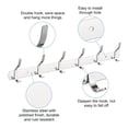 thumbnail image 4 of Unique Bargains 2Pack Silver Wall Mounted with 6 Hooks Coat Hook Rack Wall Hanger, 4 of 7