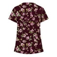 thumbnail image 4 of ATENAR T Shirts for Women Loose Summer Tops for Women Short Sleeve Tee Wine 2XL, 4 of 5