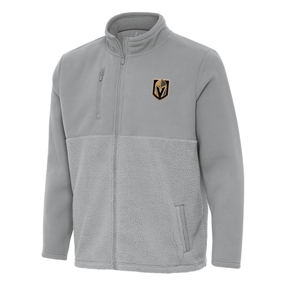 Men's Antigua Gray Vegas Golden Knights Daily Fused Full-Zip Jacket