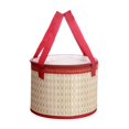 thumbnail image 2 of Canasta tejida de bambú con mango liviano, portátil, organizador de almacenamiento de alimentos, cesta de embalaje de regalos para bocadillos de, 2 of 9