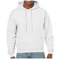 thumbnail image 2 of Black Hoodie Men Fashion Gym Men Sweatshirts Long Sleeve Pullover with Pockets White M, 2 of 9