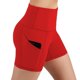 thumbnail image 1 of Pantalones cortos de licra con bolsillos para mujer, pantalones cortos de yoga de cintura alta para mujer, 1 of 5