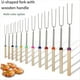 thumbnail image 4 of Varilla Retráctil de Acero Inoxidable para Asar Camping Essentials Brochetas de Cordero de Acero Inoxidable Manejar de Madera Retráctil, 4 of 8