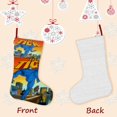 thumbnail image 3 of La Garrapata Tema: Calcetines de Navidad, fino lino blanco para colgar en escaleras y chimenea, decoración navideña para el hogar, regalo de Navidad.54cm×38cm, 3 of 5