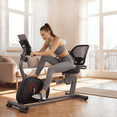 thumbnail image 1 of Naipo Recumbent Exercise Bike for Home Stationary Bike Sturdy Quiet 8 Levels Recumbent Bikes Large Comfortable Seat Heart Rate Handle & iPad Holder for Gym Seniors Adults, 1 of 10