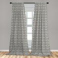 thumbnail image 5 of Ambesonne Modern Curtains, Geometric Antique Border, Pair of 28"x63", White and Army Green, 5 of 5