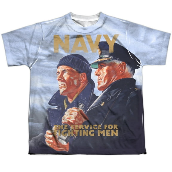 Navy - Long Gaze - Youth Short Sleeve Shirt - Small