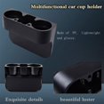 thumbnail image 3 of 1 portavasos para coche (negro), organizador de espacio para asiento de coche 3 en 1, caja de almacenamiento, soporte para botella de agua de doble taza, soporte para teléfono móvil para coches y cam, 3 of 5