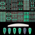 thumbnail image 1 of Luminous Nail Art Stickers Self Adhesive Breathable Festival Decoration Skull Self-adhesive Nail Art Decals For Halloween, 1 of 3
