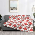 thumbnail image 2 of Rateoe Amanita Red Mushroom Pattern Flannel Throw Blanket, Ultra-soft Blanket for Bed, Couch, Car, Hypoallergenic Anti-pilling blanket-, 2 of 6