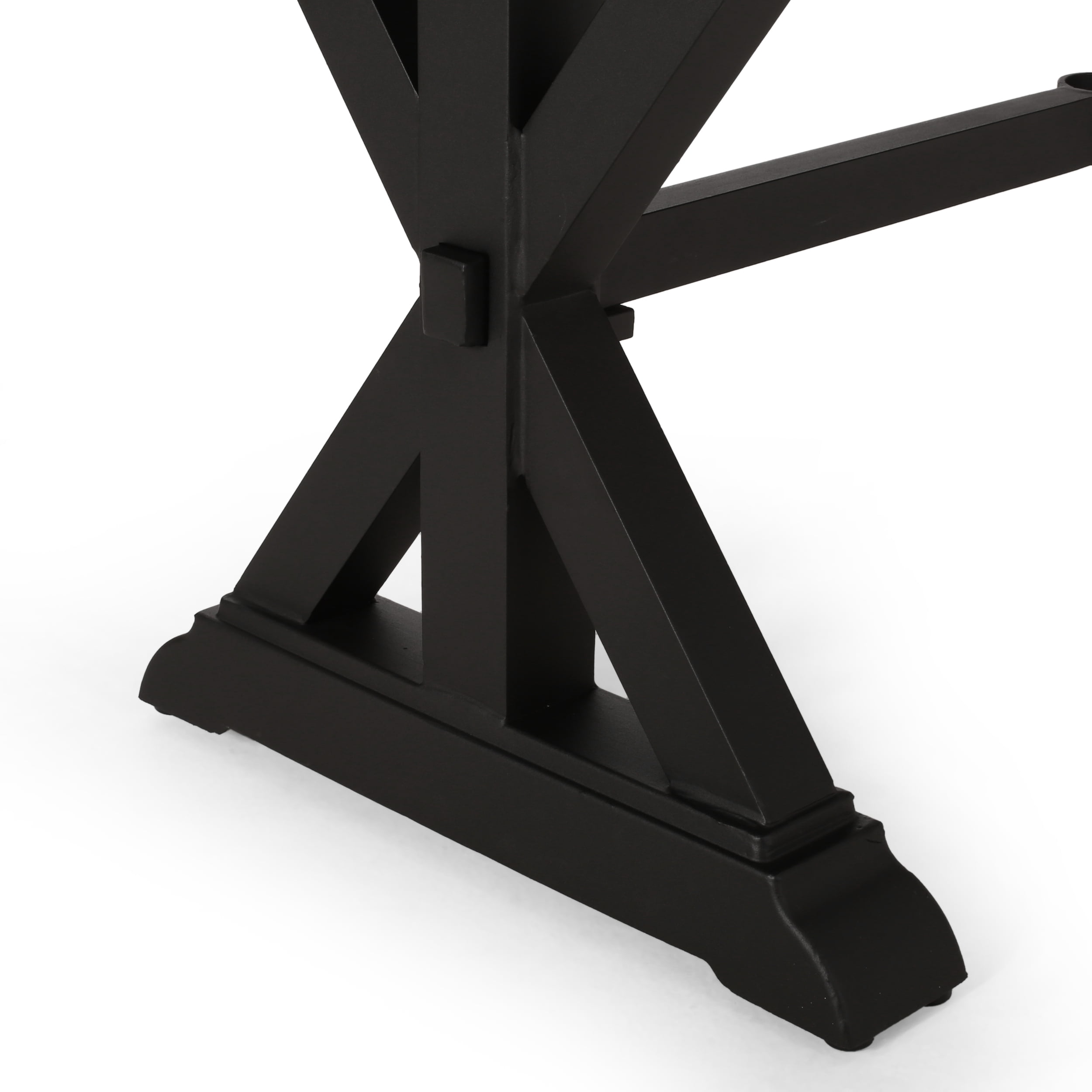 Noble House Wasco Aluminum Outdoor Dining Table, Antique Black