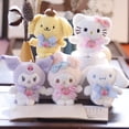 thumbnail image 2 of Cute11cm Sanrio Kuromi My Melody colgante muñeca de peluche mochila adorno niños Cinnamoroll juguete de peluche regaloPom Pom Purin Fivean Toy model, 2 of 2