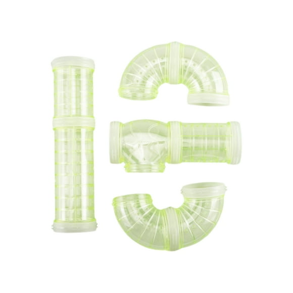 Juego de tubos para hámster, juguete para hámster de tubo externo de aventura DIY para animales pequeños, ratón Amarillo jinwen Tubos de hámster