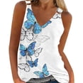 thumbnail image 2 of LSLJS Débardeurs pour Femmes Été Aguichant Gilet Chandail Blouse Col en V Court Sans Manches Uni et Imprimé Débardeurs, 2 of 7