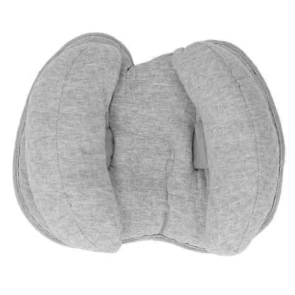 Baby head and neck support pillow prevents flat head adjustable breathable infant travel pillow gray