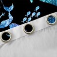 thumbnail image 4 of Homewish Cartoon Mermaid Blackout Curtains Set of 2 (52x84 Each),Ocean Animal Sealife Window Curtains,Purple Blue Black Curtains and Drapes For Girls,Luxury Bedroom Decor, 4 of 6