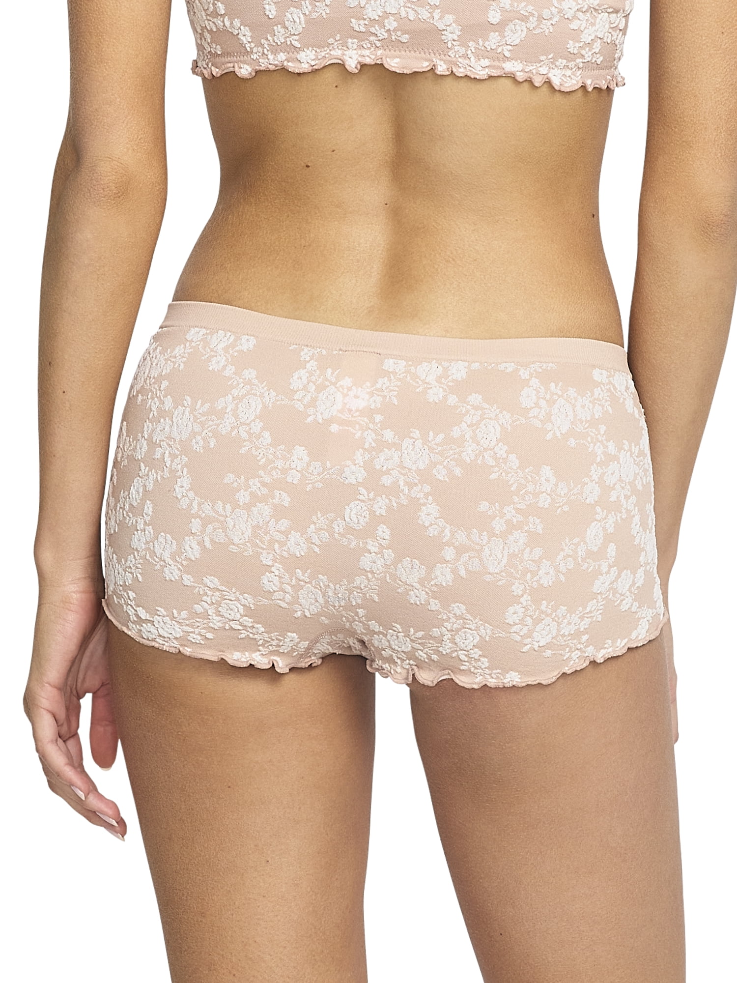Mills by Millie Bobby Brown Women's Floral Seamless Boyshort Panties, Sizes XS-XXXL
