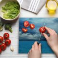 thumbnail image 3 of Sailboat Cutting Board, Sailing After a Storm Transportation Colorful Outdoors Hobby Cloudscape, Decorative Tempered Glass Cutting and Serving Board, Large Size, Blue Grey Blue White, by Ambesonne, 3 of 5