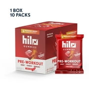 Angle View: Hilo Pre-Workout Energy Gummies w/ Caffiene, Red Fish Flavor, 10 ct Single Serve Packs