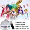 thumbnail image 3 of Hair Color Wax, Temporary Hair Coloring Styling, Quick & Easy to Use, 4.23 oz - Grey, 3 of 9