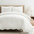 thumbnail image 4 of Lush Decor Coastal Chic Scalloped Edge 3-Pieces White Neutral Comforter Bedding Sets, Full, 4 of 11