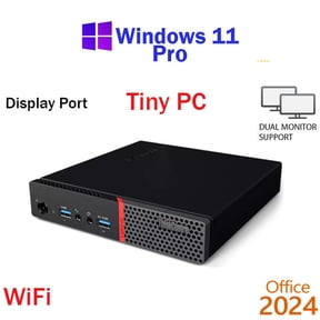 Restored Windows 11 Lenovo Core i5 Tiny Micro PC 8GB RAM 256GB SSD WiFi Desktop Computer PC Office24 (Refurbished)