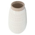 thumbnail image 3 of Sagebrook Home Ceramic 12"h Carved Vase, Beige, 3 of 4