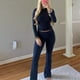 thumbnail image 5 of Conjuntos de salón de 2 piezas Y2K para mujer, pantalones de pierna recta, camiseta corta de manga corta, trajes casuales, traje cómodo a juego, 5 of 5