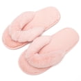 thumbnail image 3 of DODOING Women's Memory Foam Flip Flop House Indoor Slippers with Cozy Short Plush Lining, Spa Thong Sandals Slippers, 3 of 7