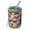 Pioneer Flower Floral-2, variant on 12oz Coffee Tumblers Pioneer Flower Floral Print Pattern Stainless Steel Vacuum Insulated Travel Tumbler Coffee Cups Mug with Lid and Straw with Cleaning Brush for Cold & Hot Drinks